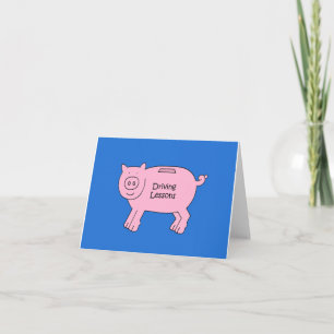 Tarjeta De Agradecimiento Regalo de dinero incluido para clases de conducir