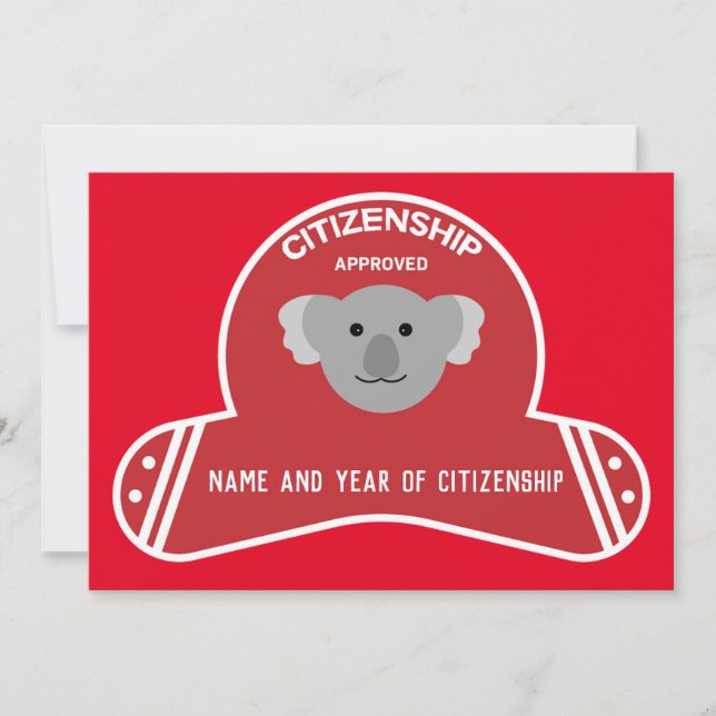 Tarjeta De Agradecimiento Regalo de Felicitación del Partido de Ciudadanía A (Anverso)