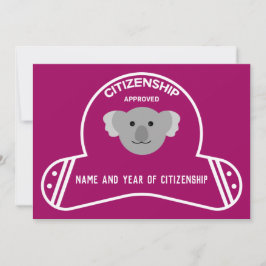 Tarjeta De Agradecimiento Regalo de Felicitaciones del Partido de Ciudadanía