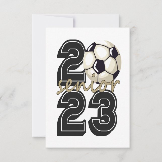 Tarjeta De Agradecimiento Regalo de Graduación de Fútbol para la Clase de 20 (Anverso)