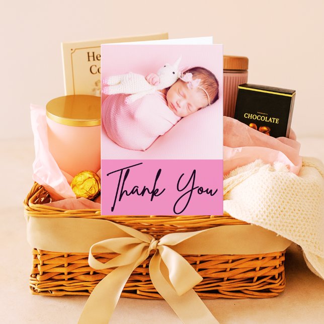 Tarjeta De Agradecimiento Regalo de gratitud rosada para una partera de foto (Subido por el creador)
