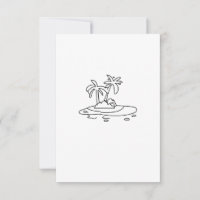 regalo de Isla del Paraíso, dibujo lineal