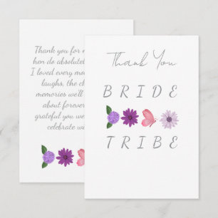 Tarjeta De Agradecimiento Regalo de la tribu de la novia floral