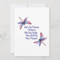 Regalo de libélula Seamos amigos viejos seniles di
