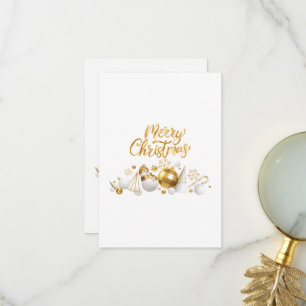 Tarjeta De Agradecimiento regalo de navidad de oro para amigos y familia