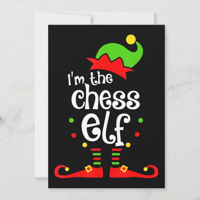 Tarjeta De Agradecimiento regalo de navidades de amigos de la familia chess  (Anverso)