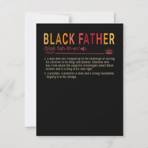 Tarjeta De Agradecimiento Regalo de papá Definición de regalo de padre negr