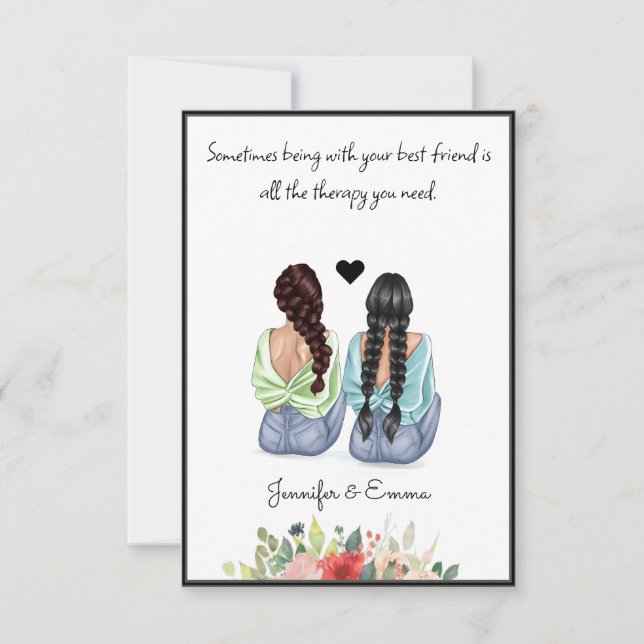 Tarjeta De Agradecimiento Regalo de personalizado para tu mejor amigo - añad (Anverso)