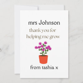 Tarjeta De Agradecimiento Regalo de profesor personalizado, regalo de profes