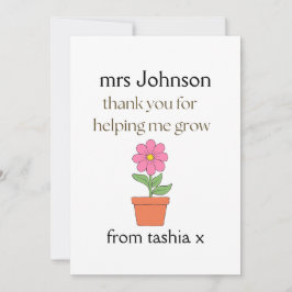 Tarjeta De Agradecimiento Regalo de profesor personalizado, regalo de profes