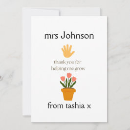 Tarjeta De Agradecimiento Regalo de profesor personalizado, regalo de profes