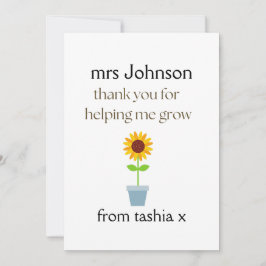 Tarjeta De Agradecimiento Regalo de profesor personalizado, regalo de profes