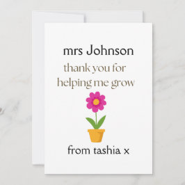 Tarjeta De Agradecimiento Regalo de profesor personalizado, regalo de profes