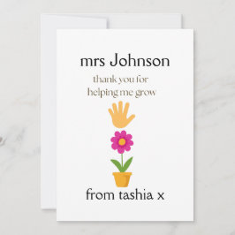 Tarjeta De Agradecimiento Regalo de profesor personalizado, regalo de profes