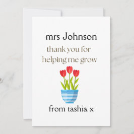 Tarjeta De Agradecimiento Regalo de profesor personalizado, regalo de profes