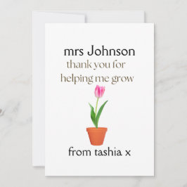 Tarjeta De Agradecimiento Regalo de profesor personalizado, regalo de profes