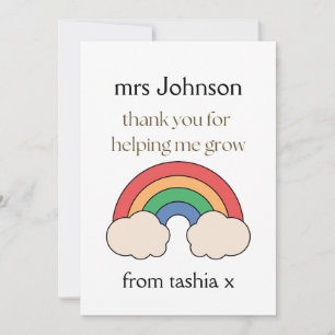 Tarjeta De Agradecimiento Regalo de profesor personalizado, regalo de profes