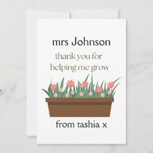 Tarjeta De Agradecimiento Regalo de profesor personalizado, regalo de profes