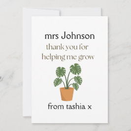 Tarjeta De Agradecimiento Regalo de profesor personalizado, regalo de profes