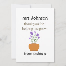 Tarjeta De Agradecimiento Regalo de profesor personalizado, regalo de profes