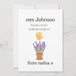 Tarjeta De Agradecimiento Regalo de profesor personalizado, regalo de profes