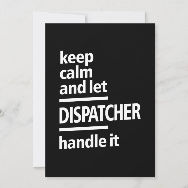 Tarjeta De Agradecimiento Regalo de título de trabajo de Dispatcher (Anverso)