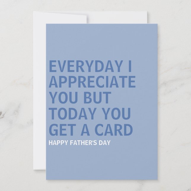 Tarjeta De Agradecimiento Regalo del Día del Padre para papá (Anverso)