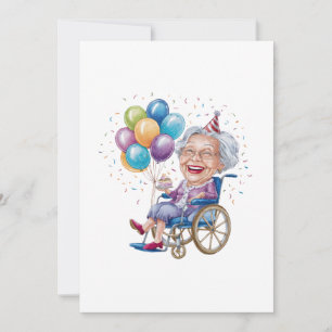 Tarjeta De Agradecimiento Regalo divertido de cumpleaños para abuela anciana