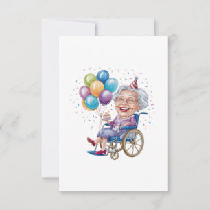 Tarjeta De Agradecimiento Regalo divertido de cumpleaños para abuela anciana