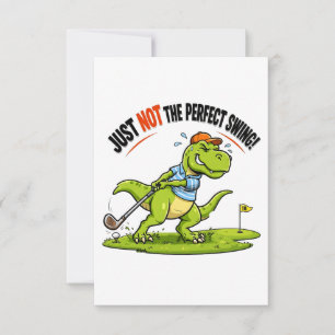Tarjeta De Agradecimiento Regalo divertido de golf T-Rex dinosaurio lindo ju