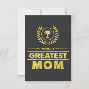 Tarjeta De Agradecimiento Regalo Familiar del Día de la Madre: La Mejor Mamá