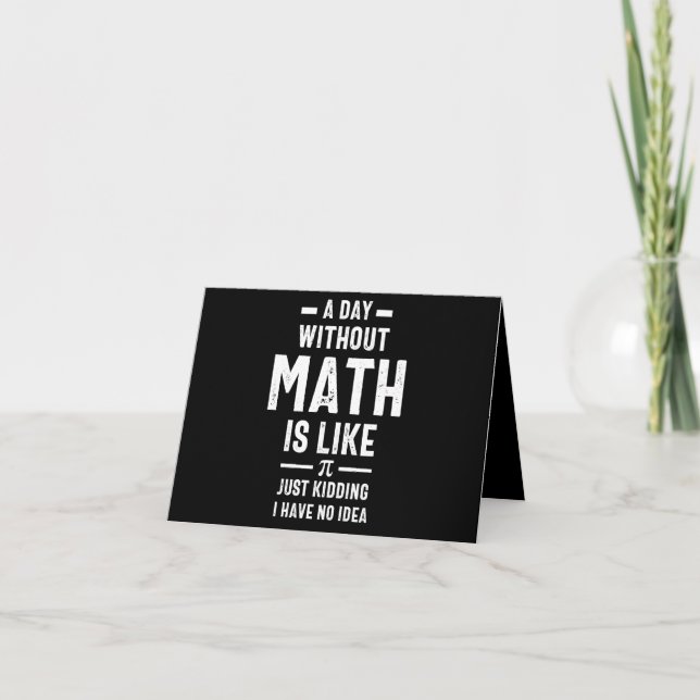 Tarjeta De Agradecimiento Regalo matemático del maestro de matemáticas PI de (Anverso)