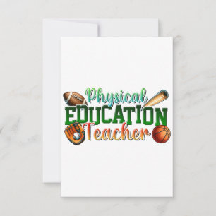 Tarjeta De Agradecimiento Regalo para maestro Maestro de educación física