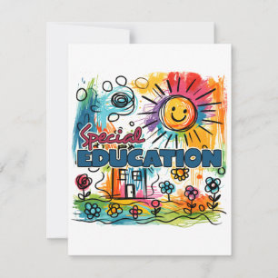 Tarjeta De Agradecimiento Regalo para maestros Educación Especial