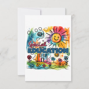 Tarjeta De Agradecimiento Regalo para maestros Educación Especial