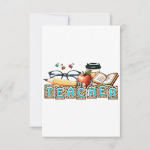 Tarjeta De Agradecimiento Regalo para maestros Lápiz Profesor