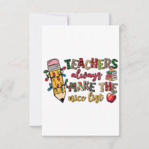 Tarjeta De Agradecimiento Regalo para maestros Los maestros siempre están