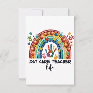 Tarjeta De Agradecimiento Regalo para maestros   Vida de maestro de guarderí