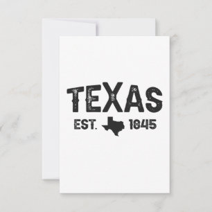 Tarjeta De Agradecimiento Regalo patriótico del estado de Texas Est 1845