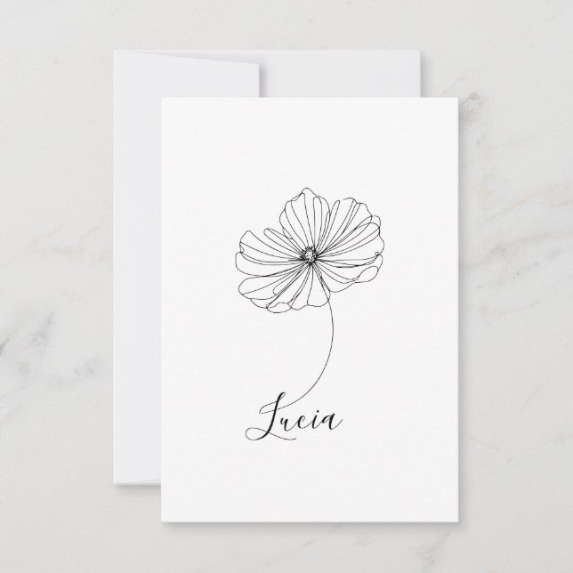 Tarjeta De Agradecimiento Regalo personalizado de flores de nacimiento de co (Anverso)