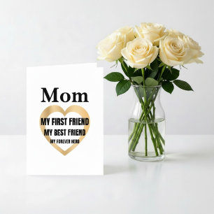 Tarjeta De Agradecimiento Regalo Personalizado Mamá Mi Primera Amiga