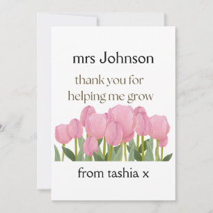 Tarjeta De Agradecimiento Regalo personalizado para maestro, regalo de abeja