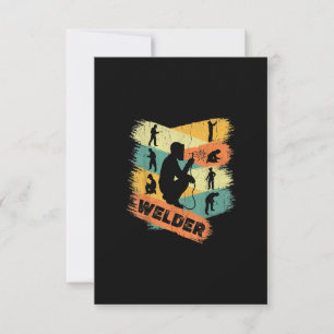 Tarjeta De Agradecimiento Regalo Retro Welder GIft   Regalo para amante de l