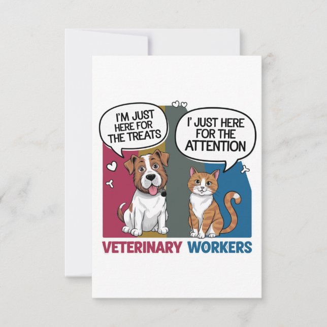 Tarjeta De Agradecimiento Regalo veterinario retro colorido (Anverso)