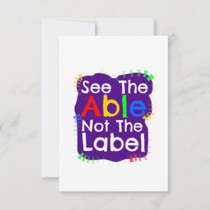 Tarjeta De Agradecimiento Regalos de Conciencia del Autismo