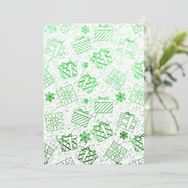 Tarjeta De Agradecimiento Regalos de navidades 7 (Anverso de pie)