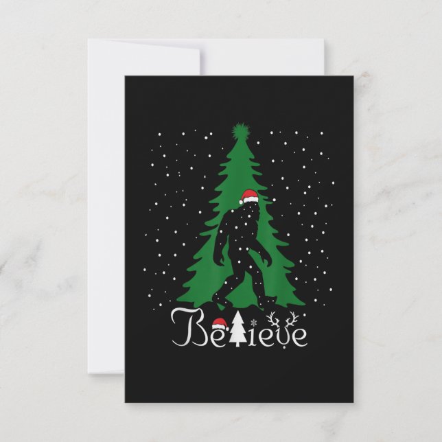 Tarjeta De Agradecimiento Regalos De Navidades De Pie Grande Para Hombres Ch (Anverso)
