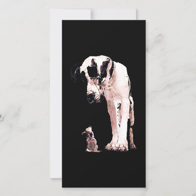 Tarjeta De Agradecimiento Regalos de perros| Familiares grandes amantes del  (Anverso)