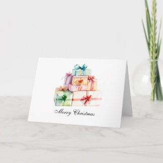 Tarjeta De Agradecimiento Regalos envueltos de Navidad feliz