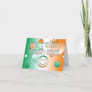 Tarjeta De Agradecimiento Regalos Gaélicos Irlandeses Gracias / Vete Raibh M